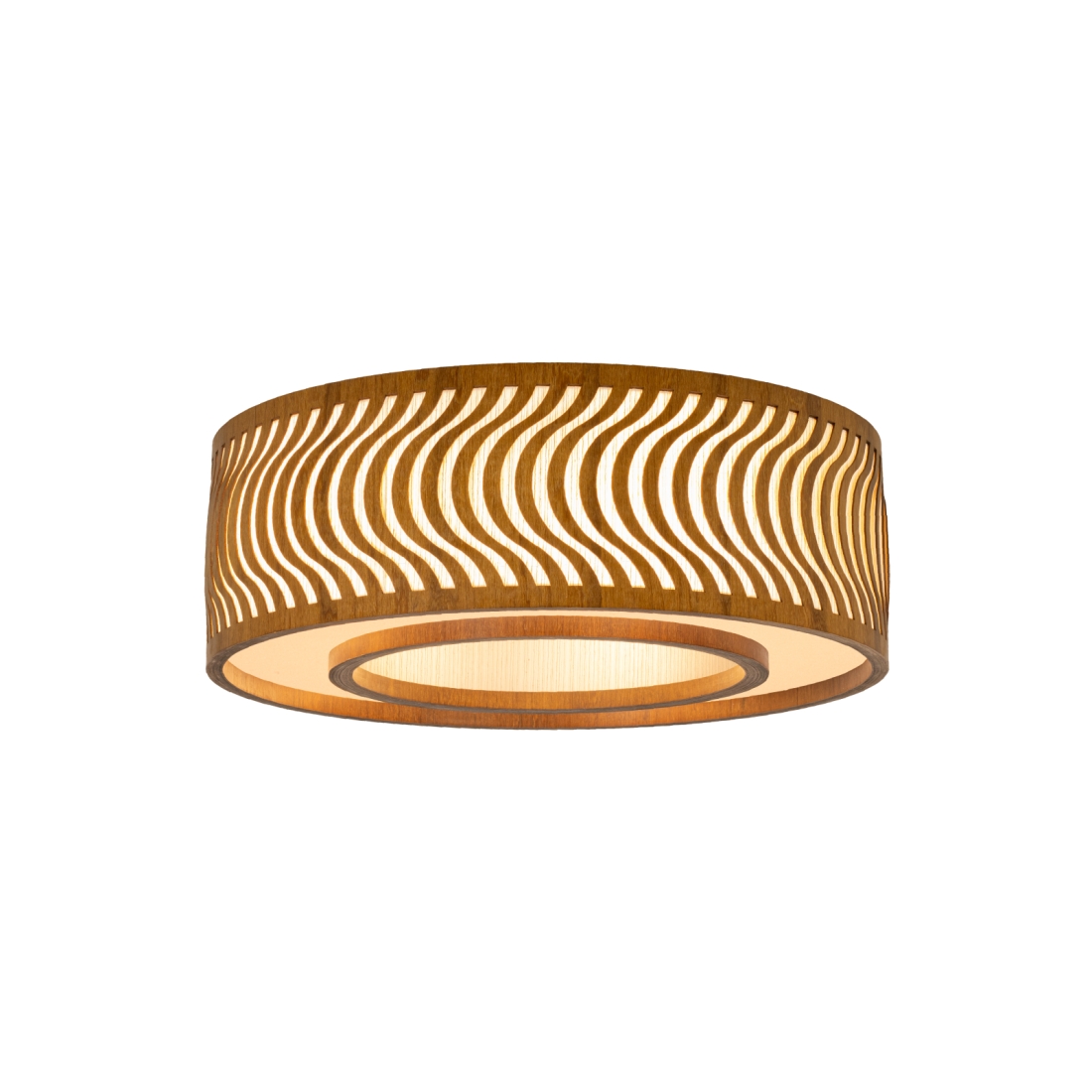Plafon Classic Lar Ondas Anel 55 Madeira 5L E27 Ø550x185mm 1255
