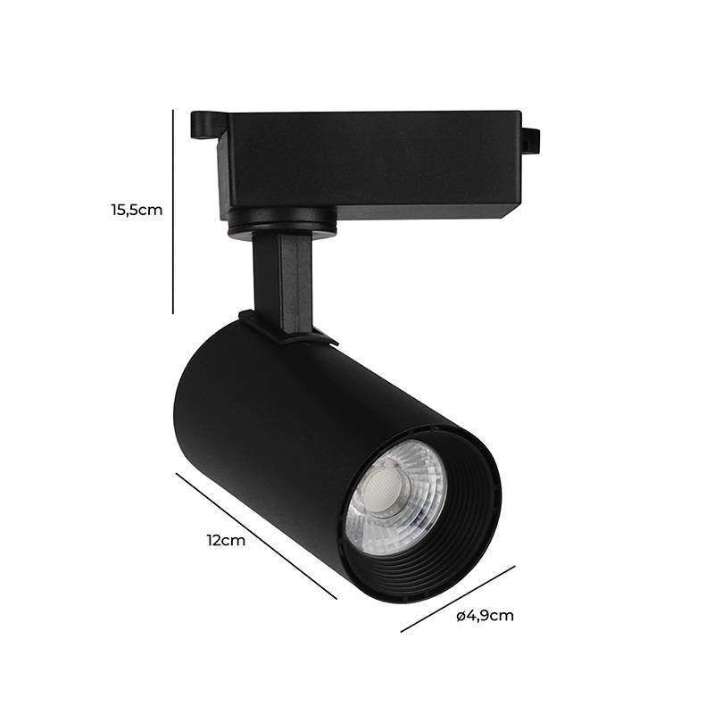 Spot para Trilho Nordecor Nize 7 watts 4000K 35° Preto Ø47x90x144mm Bivolt 6917