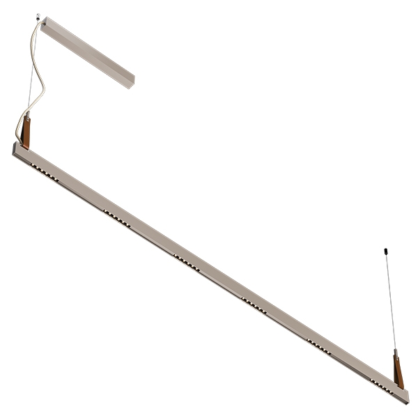Pendente Newline Fit10 Couro Difuso Uplight e Focos Downlight 81 watts Bivolt 1500x14x50mm PDC10152LED
