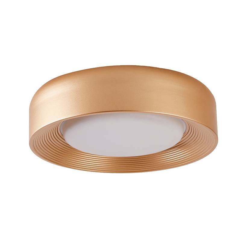 Plafon Nordecor Veta 24 watts Multitemperatura Dourado Ø400x105mm 90020
