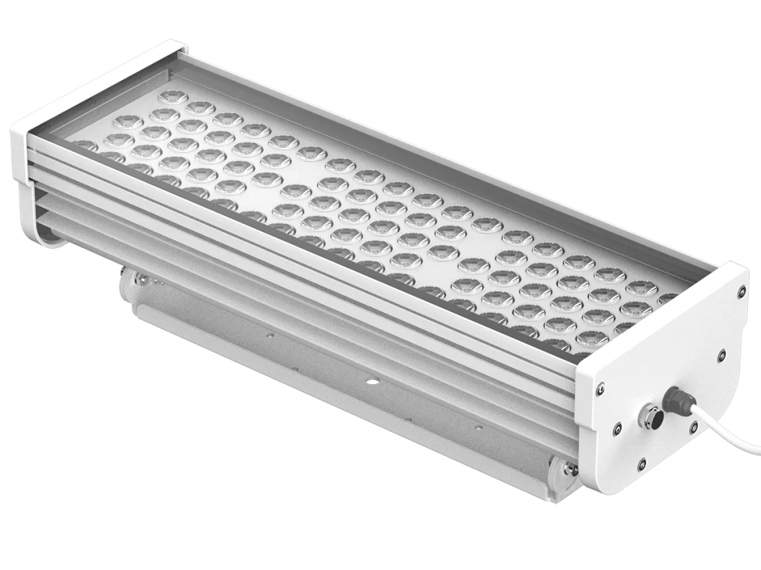 Projetor Powerlume Longo Alcance 90 watts IP67 Alumínio e Difusor Vidro Bivolt 180x542mm PLA90W