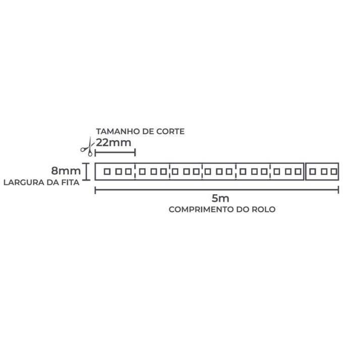 Fita LED Nordecor Odda 9w/mt 138 leds IP20 8mm 12V 2700K IRC97 (Rolo 5 metros) 909 lumens/mt 7361