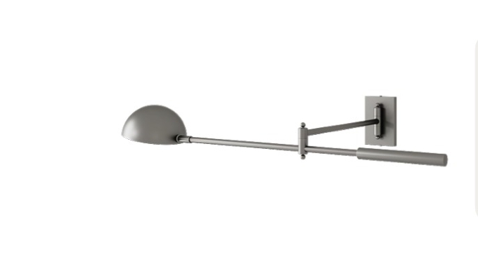 Arandela Foco Metallo Astro Cúpula Bowl Articulada 1L G9 782x443x120mm AR 150