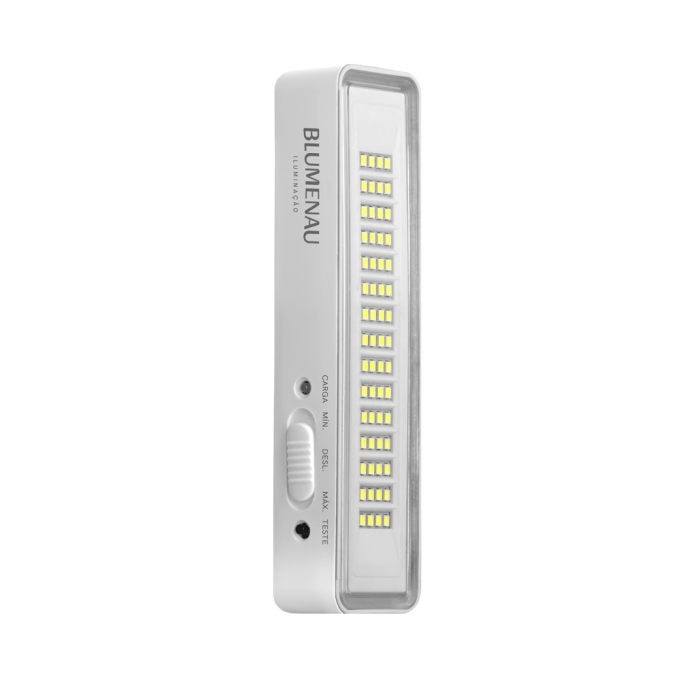 Luminária de Emergência Blumenau 4 watts 60 Leds 300 Lumens 160x42x25mm 41060044-3