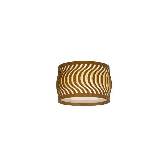 Plafon Classic Lar Ondas Slim 28 Madeira 2L E27 Ø275x185mm 1144

