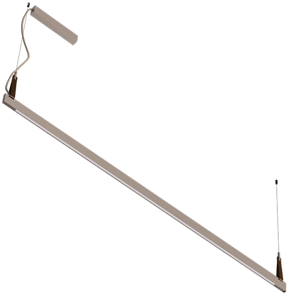 Pendente Newline Fit10 Couro Difuso Uplight e Downlight 41 watts Bivolt 1500x14x50mm PDC10151LED