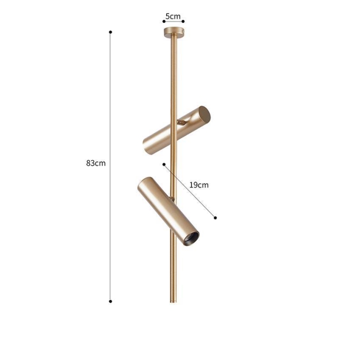 Spot Direcionavel Nordecor Clus 2L Mini Dicroica MR11 Dourado 190x830mm 2995