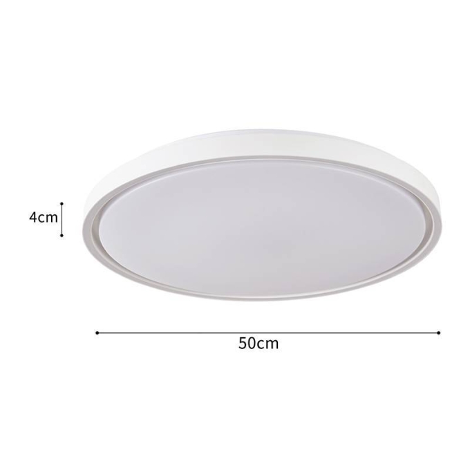 Plafon Nordecor Liny 30 watts Multitemperatura Branco Ø500x40mm 90047