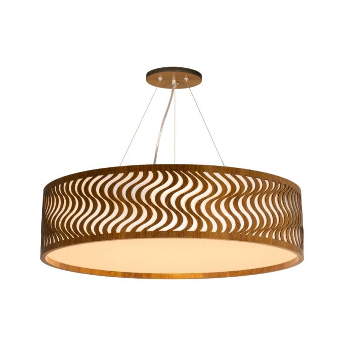 Pendente Classic Lar Dunas Slim 70 Madeira 8L E27 Ø700x185mm 1290

