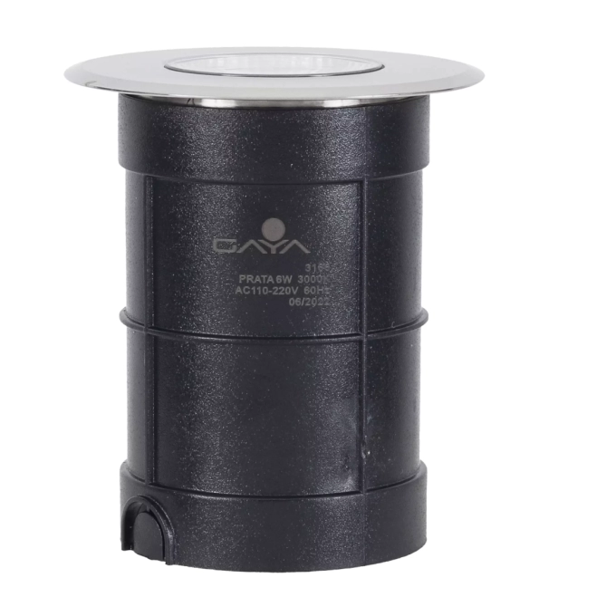 Embutido de Solo Gaya 4 watts 3000K IP67 Cob Prata IP67 24° Bivolt Ø75x89mm 3164