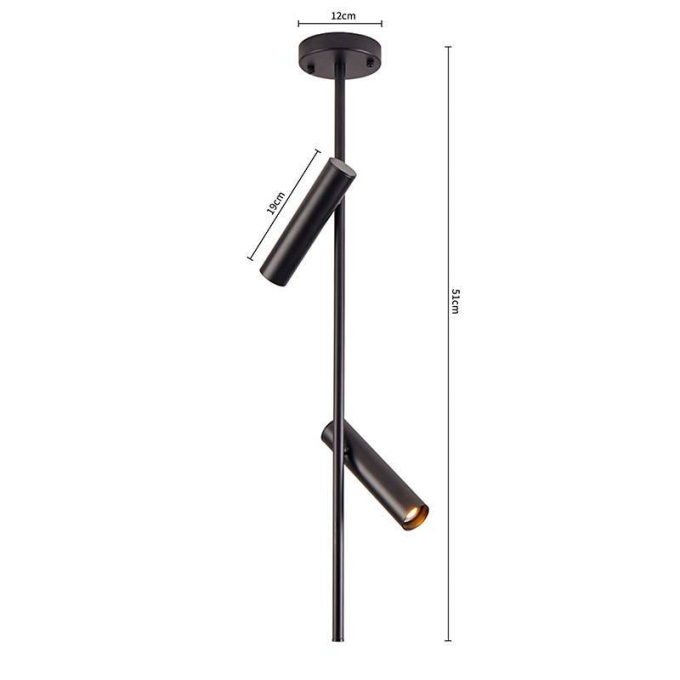 Spot Direcionavel Nordecor Clus 2L Mini Dicroica MR11 Preto 190x830mm 2917