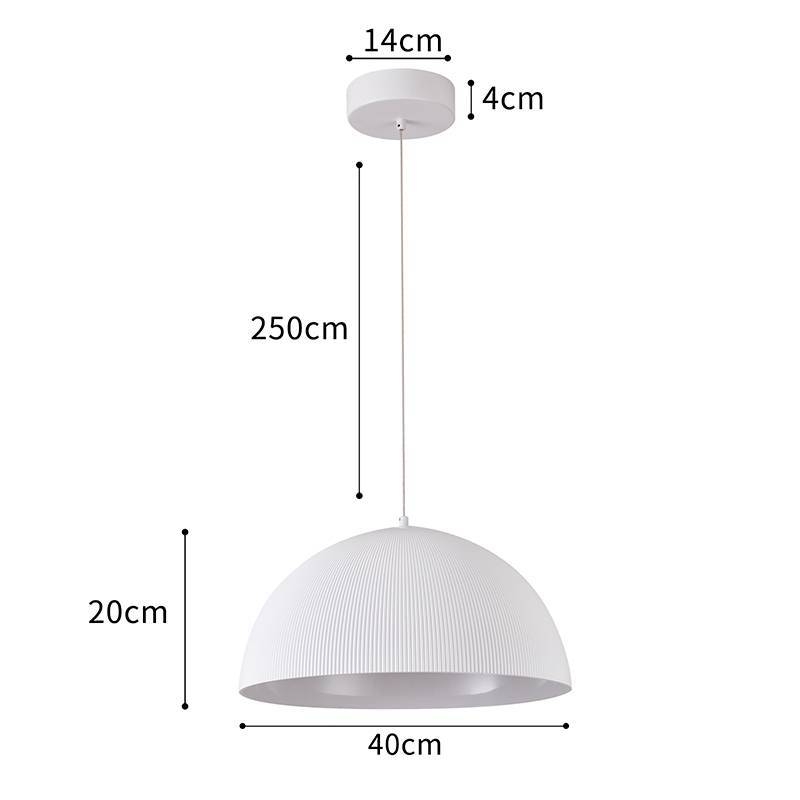 Pendente Nordecor Caneli Branco 25 watts 3000K Ø400x200mm 90040