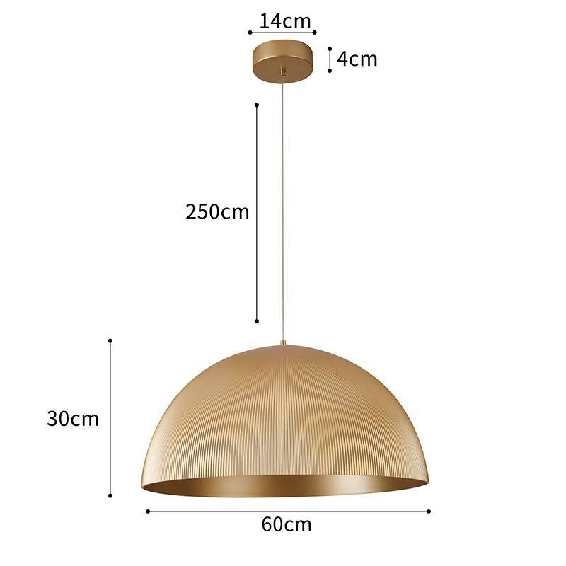 Pendente Nordecor Caneli Dourado 35 watts 3000K Ø600x300mm 90044