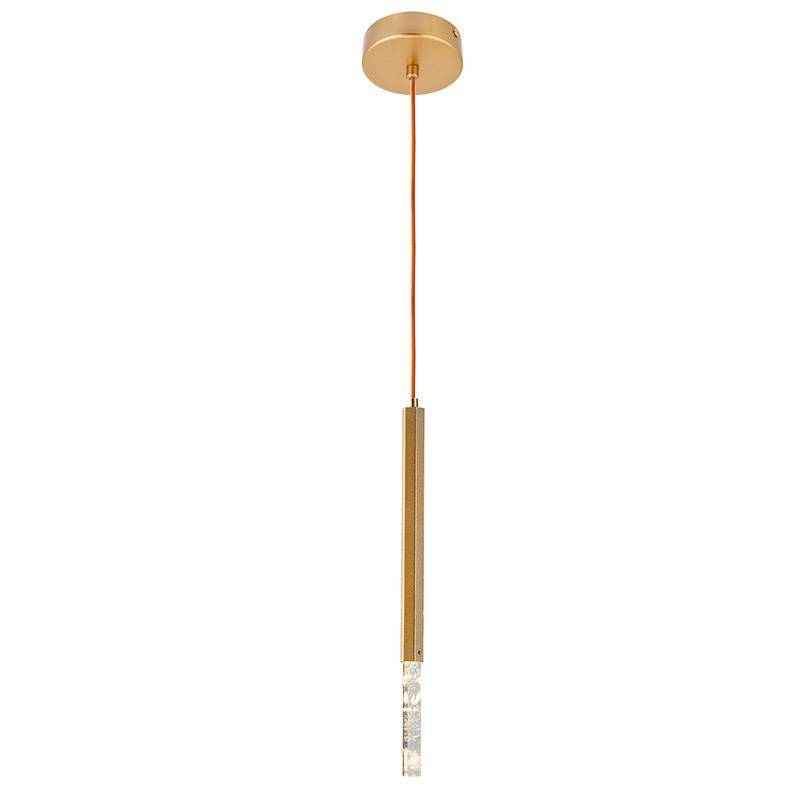 Pendente Nordecor Pean 3 watts 3000K Dourado Ø25x435mm 2518