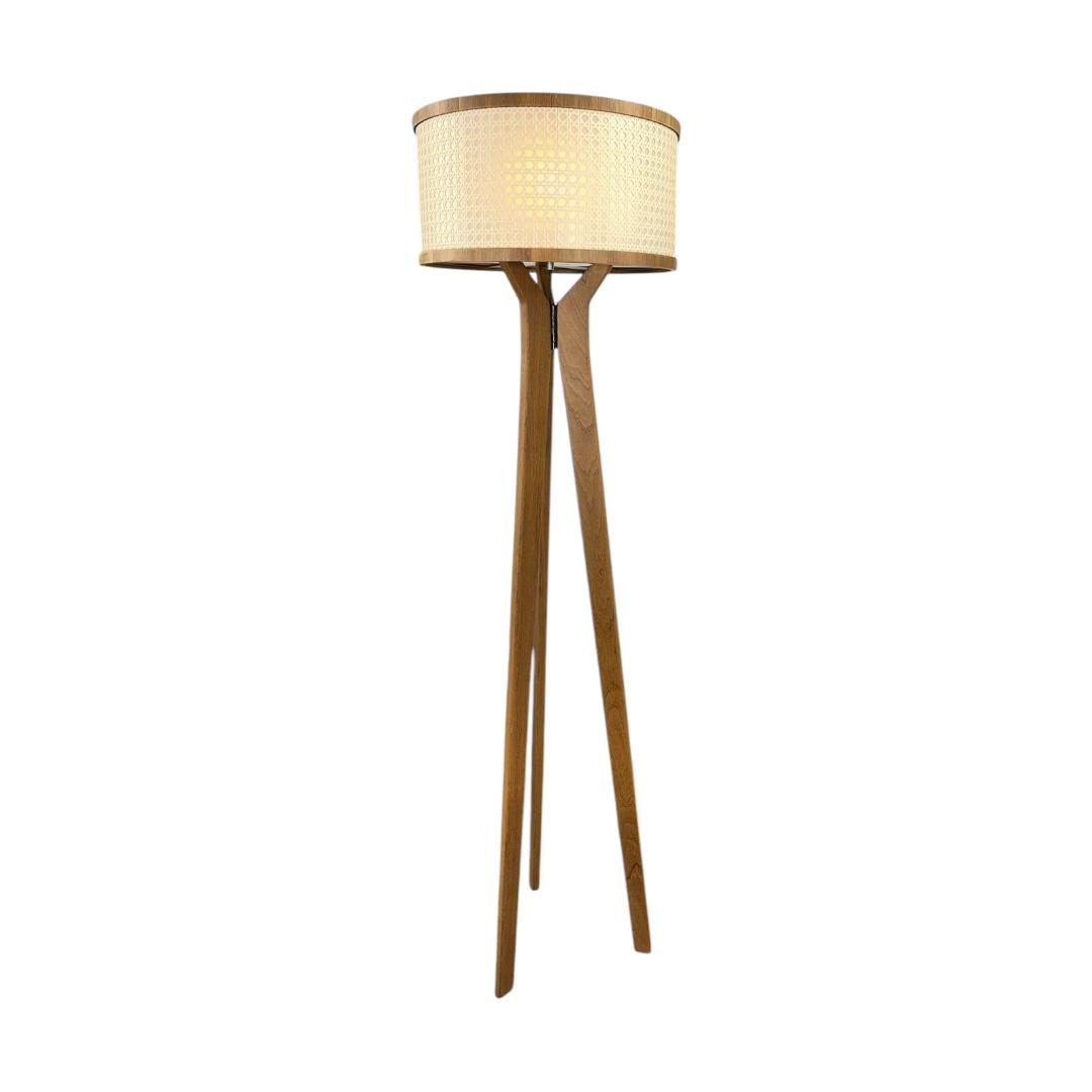 Coluna Classic Lar Tripé Palha Sextavada 1L E27 Ø550x1600mm 1319 SA-AC-0061