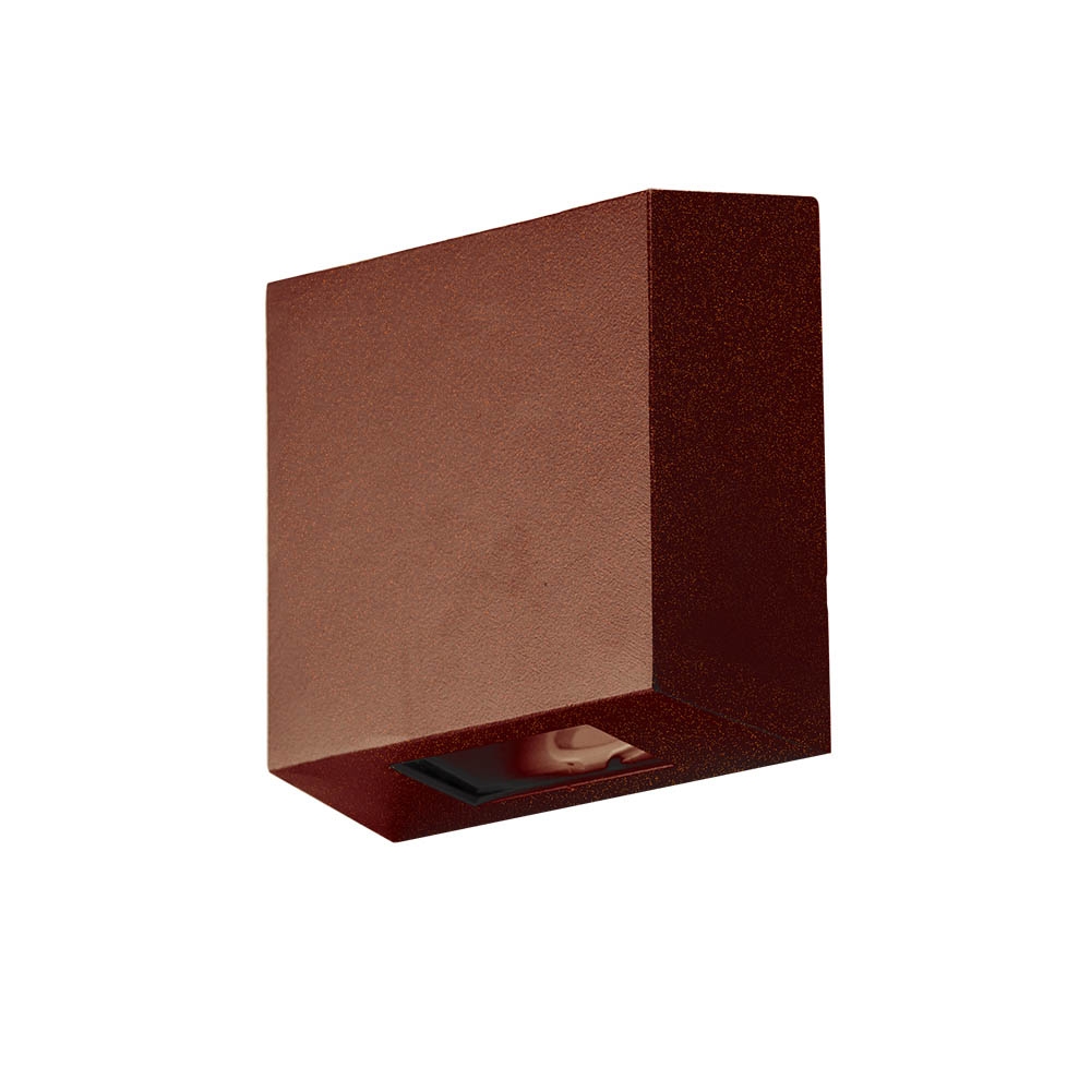 Arandela Germany Slim Alumínio Marrom Gold e Vidro 1L G9 IP43 109x109x46mm 15700200-12