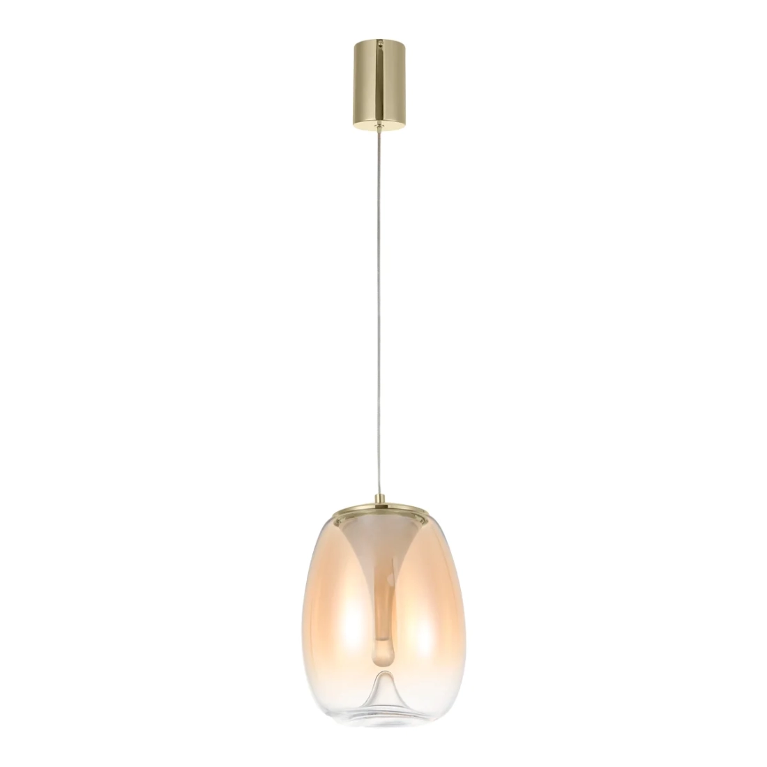 Pendente Casual Light Studioluce Zug Champagne e Dourado 8 watts 2700K Ø200x280mm PD1890CH