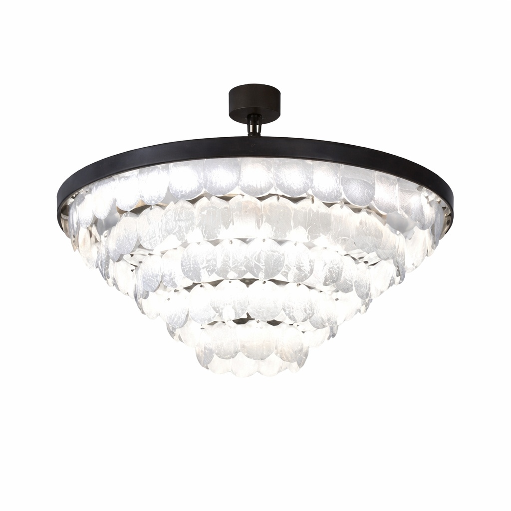 Plafon Dna Lustres Eclipse 4 Andares Cristal de Rocha 16L E14 Ø800x320mm ROCHA-RD80-DISCO