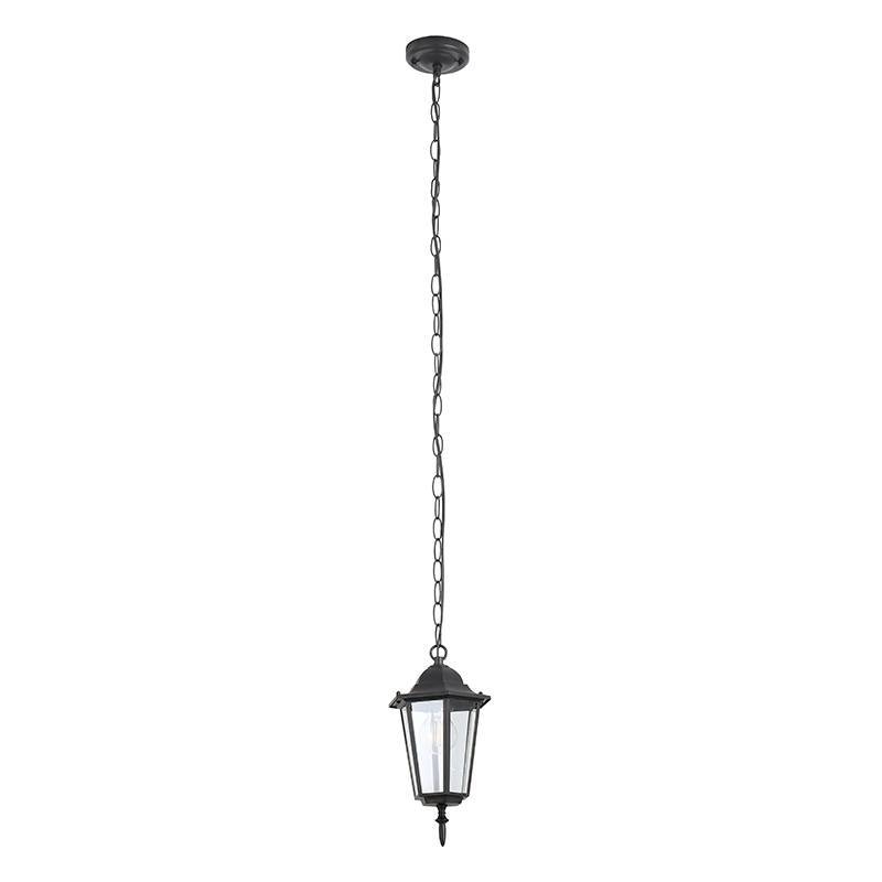 Pendente Nordecor Colonial Vitare Preto Alumínio e Vidro 1L E27 320x173mm 80060