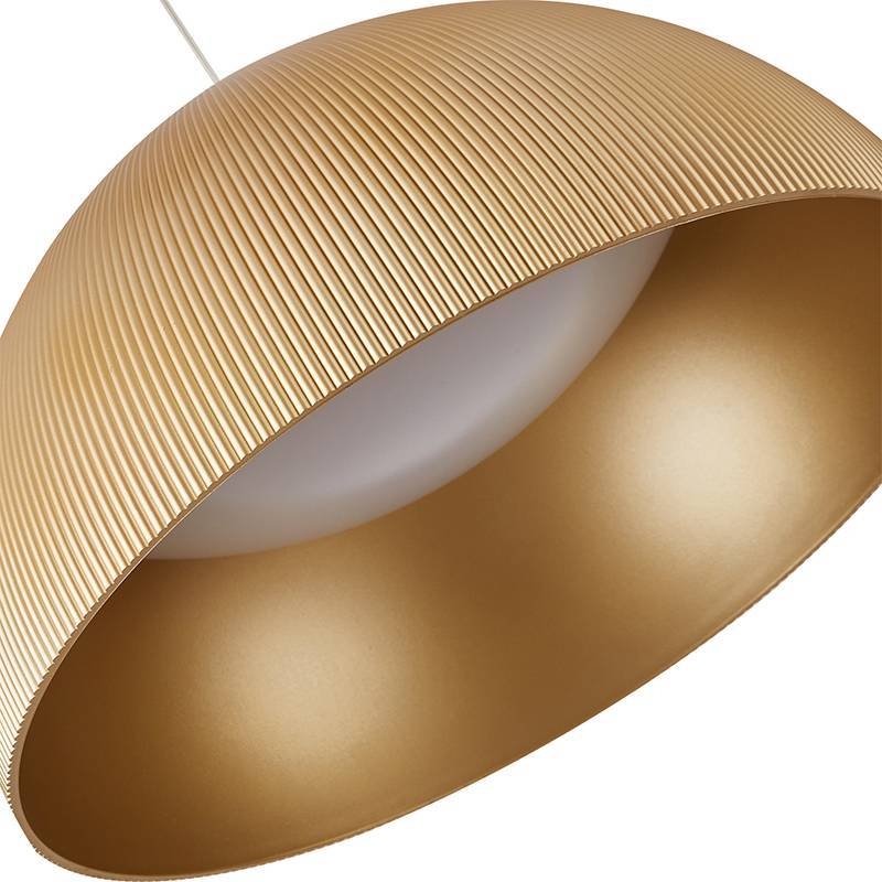 Pendente Nordecor Caneli Dourado 25 watts 3000K Ø400x200mm 90041