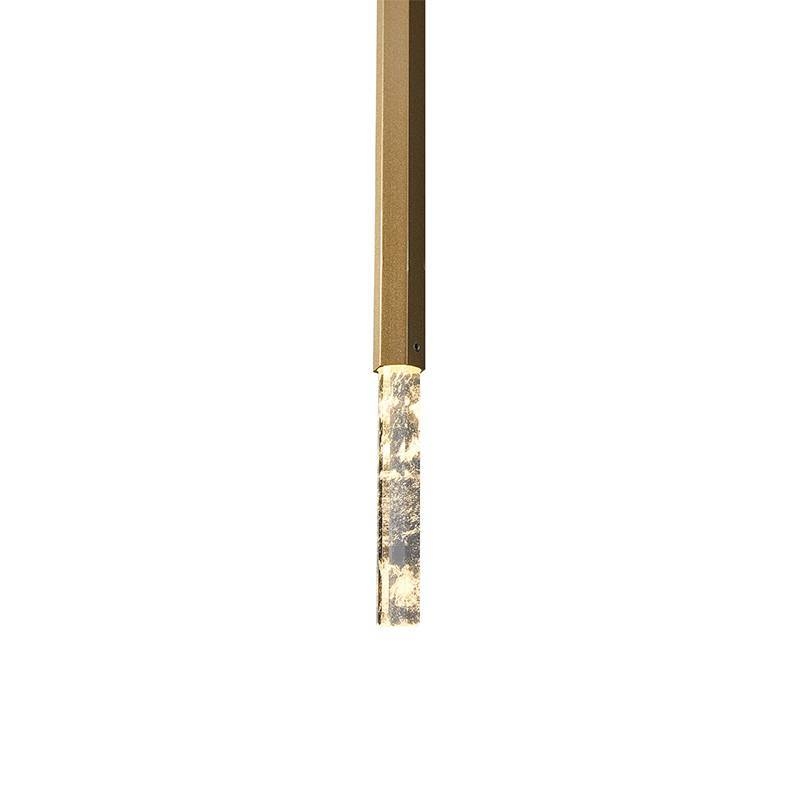 Pendente Nordecor Pean 3 watts 3000K Dourado Ø25x435mm 2518