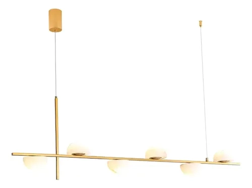 Pendente Casual Light Studioluce Cora Dourado e Branco 18 watts 2700K Ø1200x100x360mm PD1830N