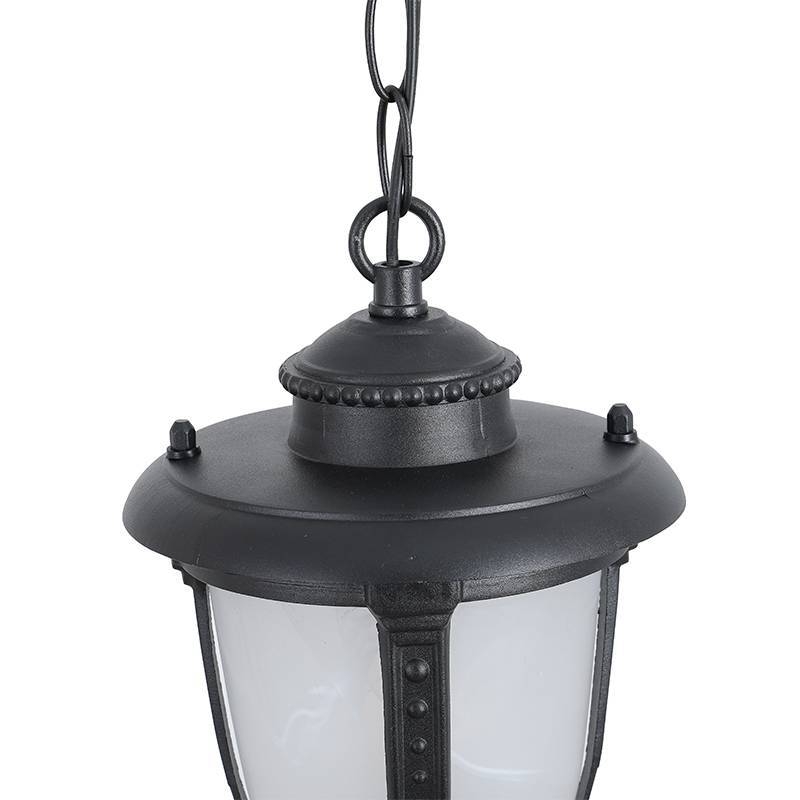 Pendente Nordecor Colonial Castelli Preto Alumínio e Vidro 1L E27 275x163mm 80064