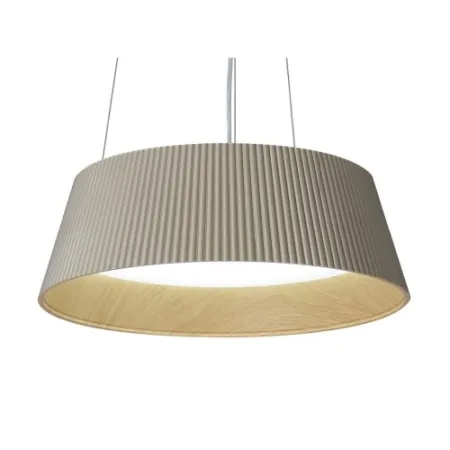 Pendente Casual Light Studioluce Muffin 18 watts 3000K~6000K Oliva e Madeira Ø450x160mm PD1841OL