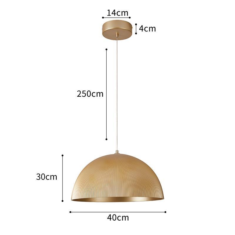 Pendente Nordecor Caneli Dourado 25 watts 3000K Ø400x200mm 90041