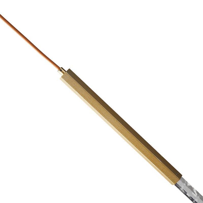 Pendente Nordecor Pean 3 watts 3000K Dourado Ø25x435mm 2518