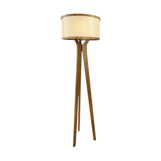 Coluna Classic Lar Tripé Palha Sextavada 1L E27 Ø550x1600mm 1319 SA-AC-0061

