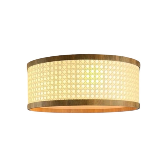 Plafon Classic Lar Palha Sextavada P5517 Madeira 5L E27 Ø550x170mm 1371

