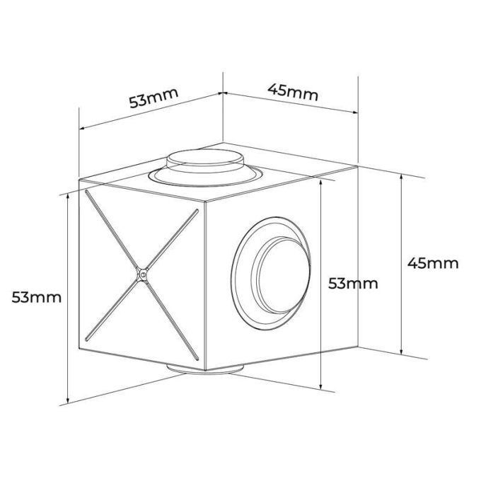 Arandela Nordecor Flou 4 watts 2700K 40° IP65 Branco 53x53x45mm 2986