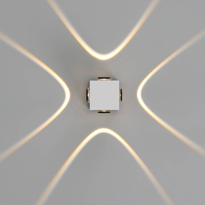 Arandela Nordecor Flou 4 watts 2700K 40° IP65 Branco 53x53x45mm 2986