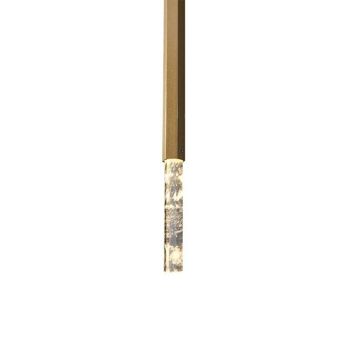 Pendente Nordecor Pean 3 watts 3000K Dourado Ø25x435mm 2518