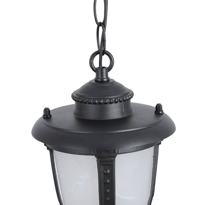 Pendente Nordecor Colonial Castelli Preto Alumínio e Vidro 1L E27 275x163mm 80064
