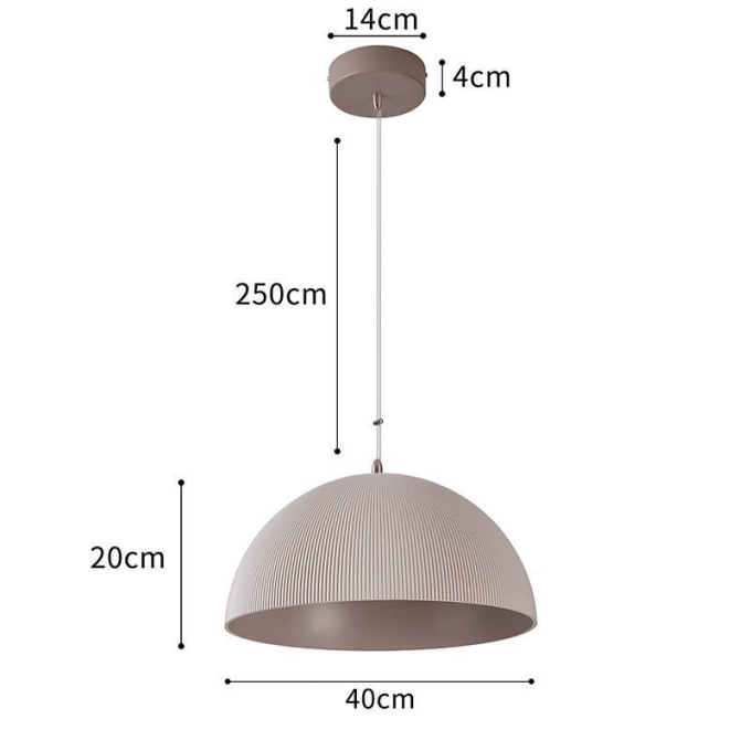 Pendente Nordecor Caneli Fendi 25 watts 3000K Ø400x200mm 90042