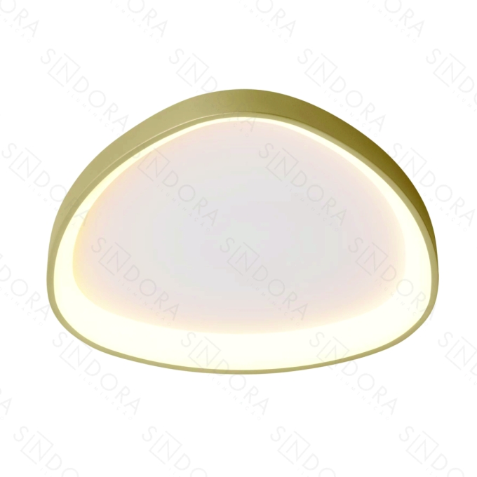 Plafon Sindora Metal Dourado e Acrílico 68 watts 3000K Ø520mm QX05633