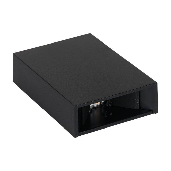 Arandela Nordecor Fips 4 watts 3000K Fachos Ajustáveis IP65 Preto 121x86x30mm 2969