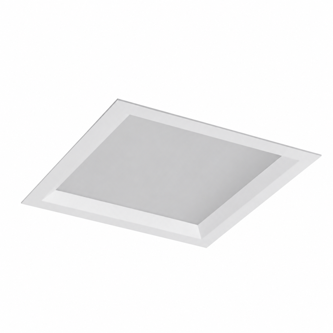Plafon Embutido com Recuo Belly Iluminação Acrílico Fosco 6L E27 650x650mm E-90/65