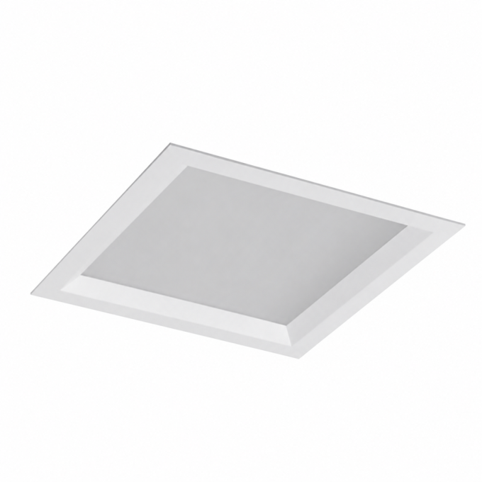 Plafon Embutido com Recuo Belly Iluminação Acrílico Fosco 4L E27 300x300mm E-90/30