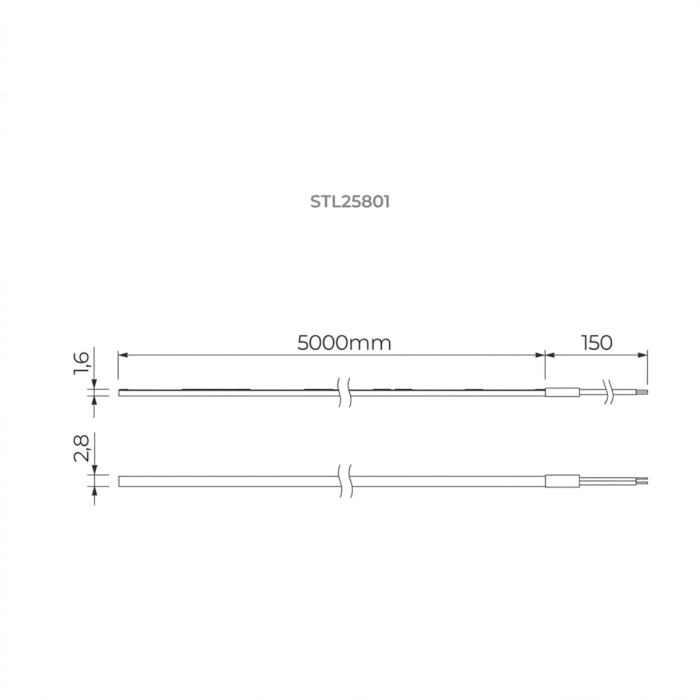 Fita Led Stella 12V All Light Evo 5 watts/mt 2700K 2,8mm IRC90 IP20 (Rolo 5 metros) STL25801/27