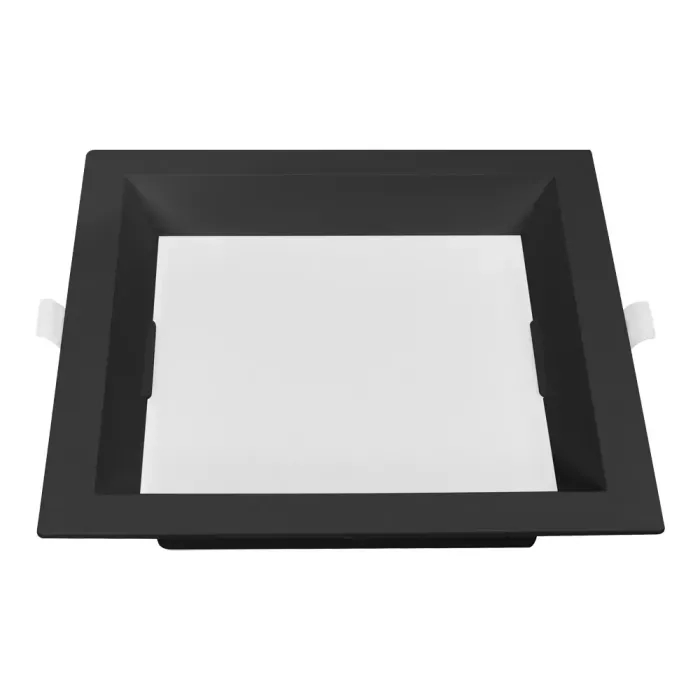 Painel Embutido Quadrado Nordecor Kais 12 watts 3000K Preto Bivolt 170x170mm 4197 PREN