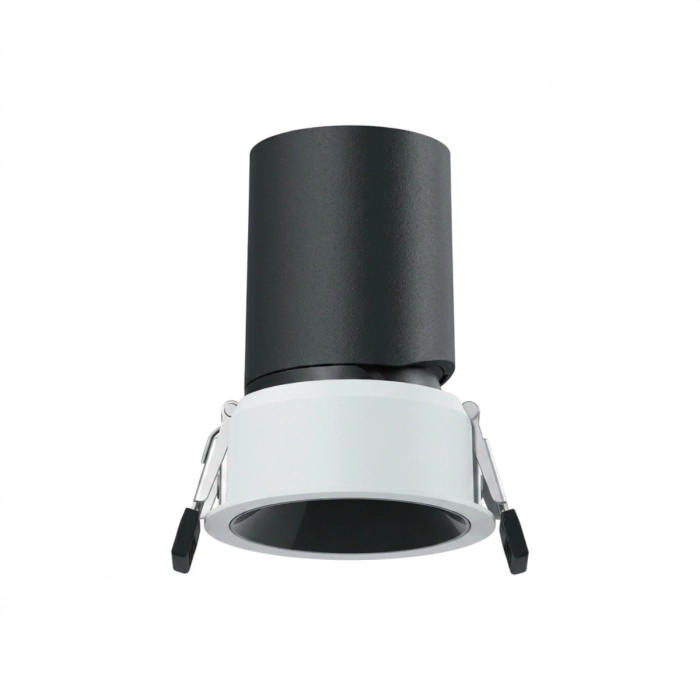 Spot de Embutir Stella Round Direcionável Recuado Branco e Cromo Negro Ø59x79mm IRC90 15° 7W 3000K STL25389BRPTO-CR/30