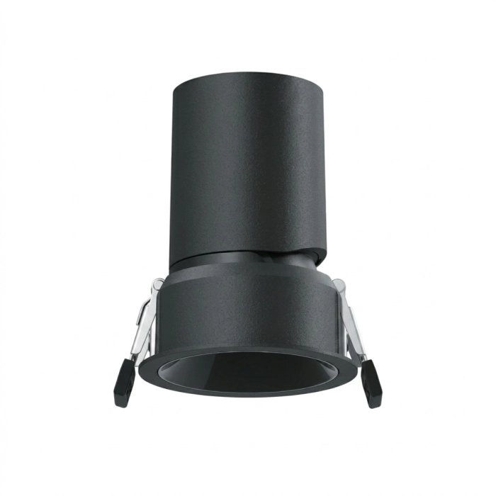Spot de Embutir Stella Round Direcionável Recuado Preto e Cromo Negro IRC90 7W 3000K Ø59x79mm STL25399BRPTO-CR/30