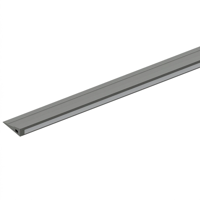 Perfil de Sobrepor Móbili Washer Stella Linear Difusor Estreito Amplo Cinza Escuro 26,5x1000x7,8mm STL25348GR