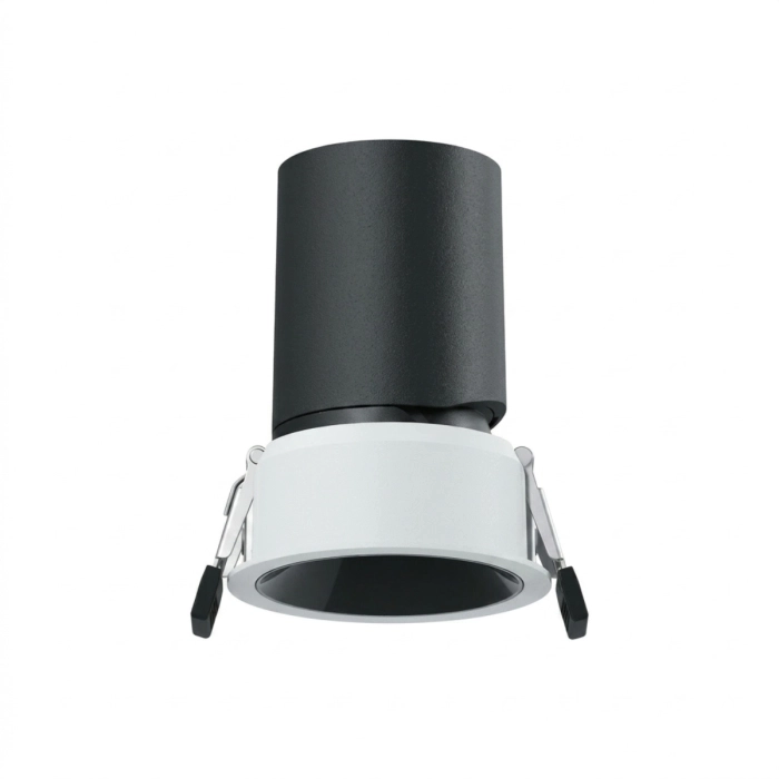 Spot de Embutir Stella Round Direcionável Recuado Branco e Cromo Negro IRC90 Ø59x79mm 15° 7W 2700K STL25389BRPTO-CR/27