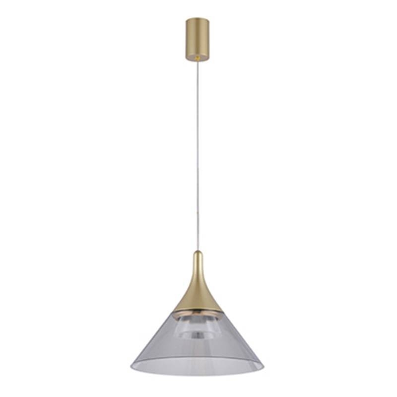 Pendente Nordecor Thom 7 watts 3000K Dourado Fosco Ø195x180mm 2695 PREN