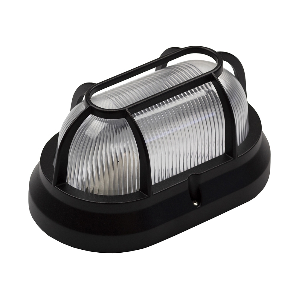 Arandela Germany Tartaruga Munich Alumínio Preto e Policarbonato 1L E27 196x90x119mm 1500100.16 PREN