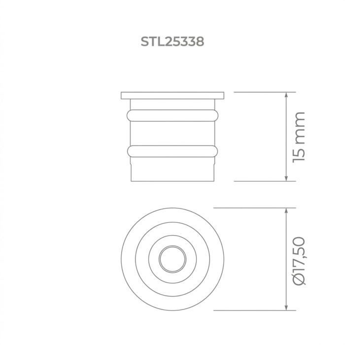 Spot de Embutir LED Móbili Micro Stella Branco 1 watt 2700K 12V IRC 90 20° 15xØ17,5mm STL25338BR/27